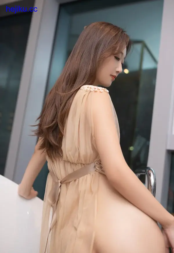 23003.唐安琪 – 黄色薄纱轻透连衣长裙 [82P-902MB]-合集库